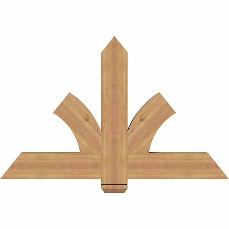 Ekena Millwork Redmond Smooth Timber Gable Bracket, Western Red Cedar, 48"W x 30"H x 3 1/2"D x 5 1/2"F, 15/12 Pitch GBW048X30X0406RED00SWR